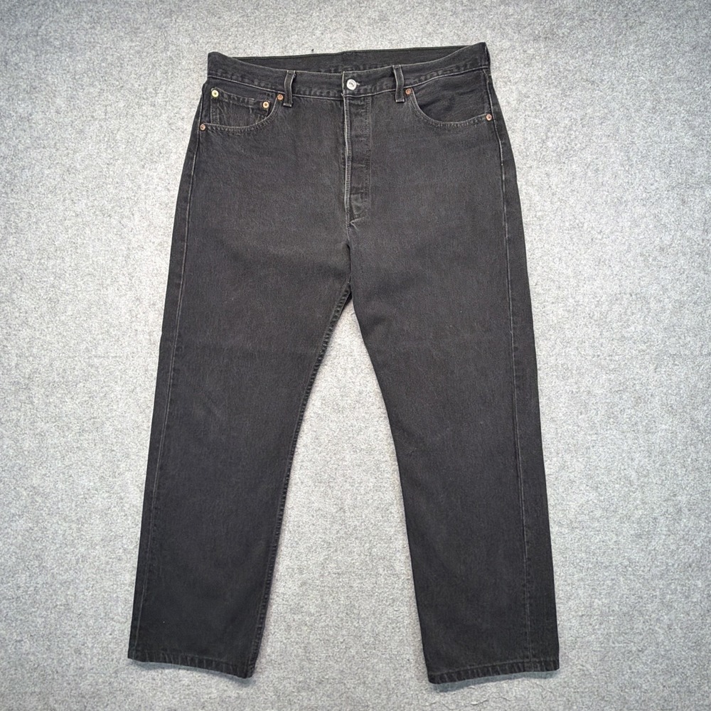 Vintage Levis 501 Jeans Mens 36x32 (Fits 36x29) Black Made inโ USA 1997